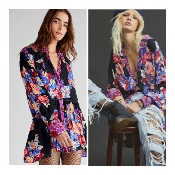 NWT Free People Brunch a Bunch Floral Hold combo
swing tunic size L - Picture 1 of 13